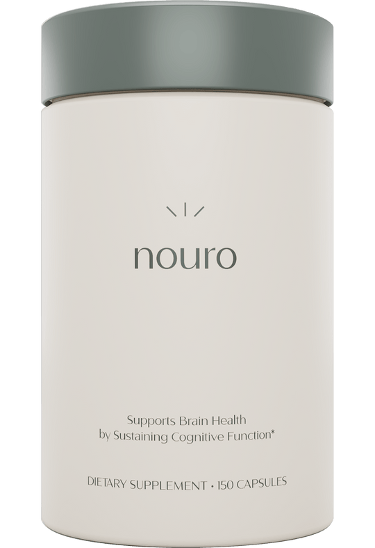 Nouro: All Natural Supplement Bottle for Cognitive Function and Brain Health