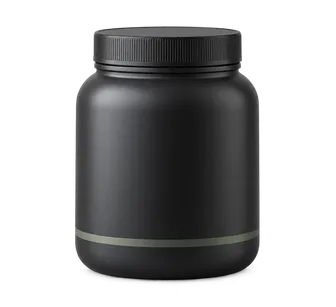 A black tub of a stimulant fat burner