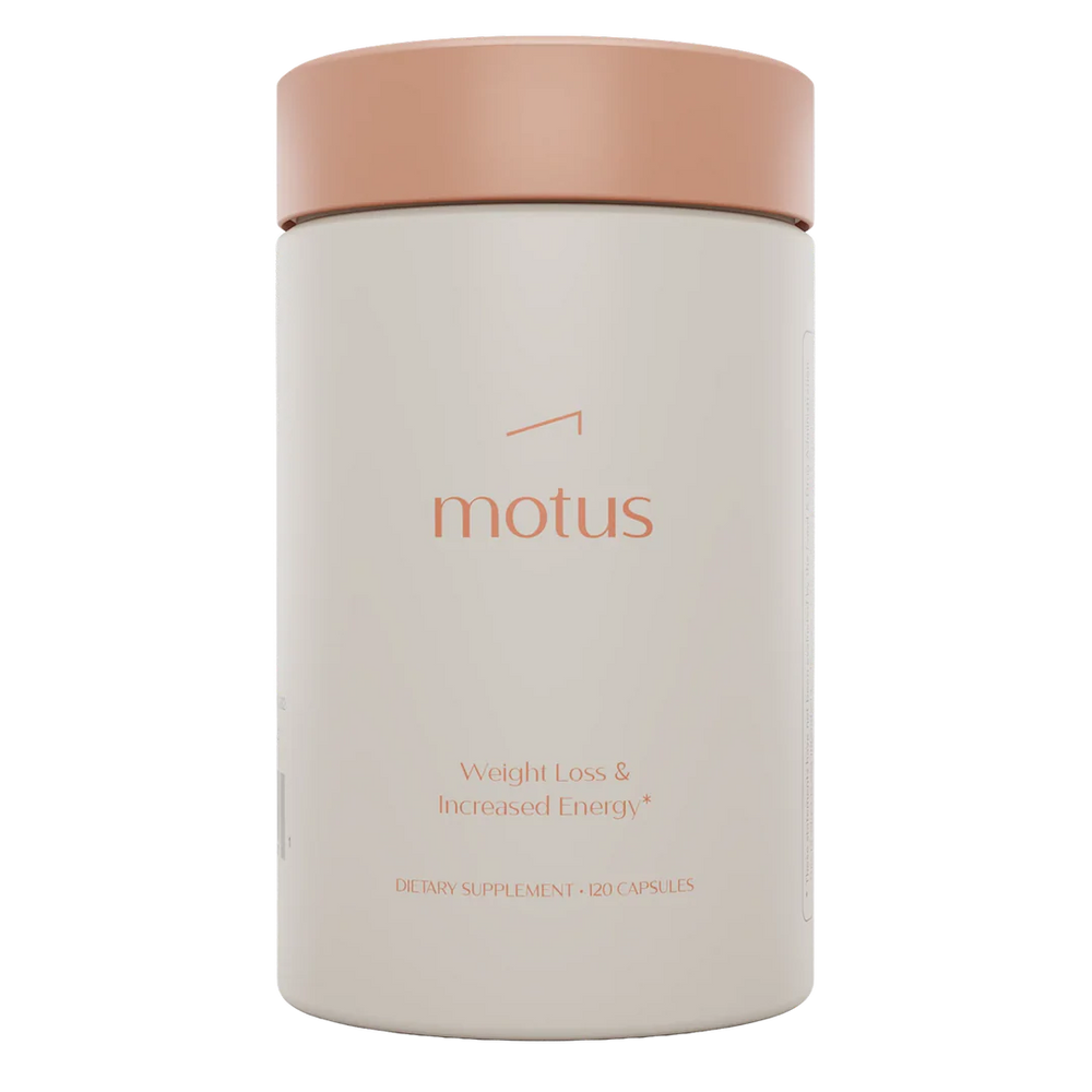 Tonum MOTUS metabolic support supplement bottle on a clean white background.