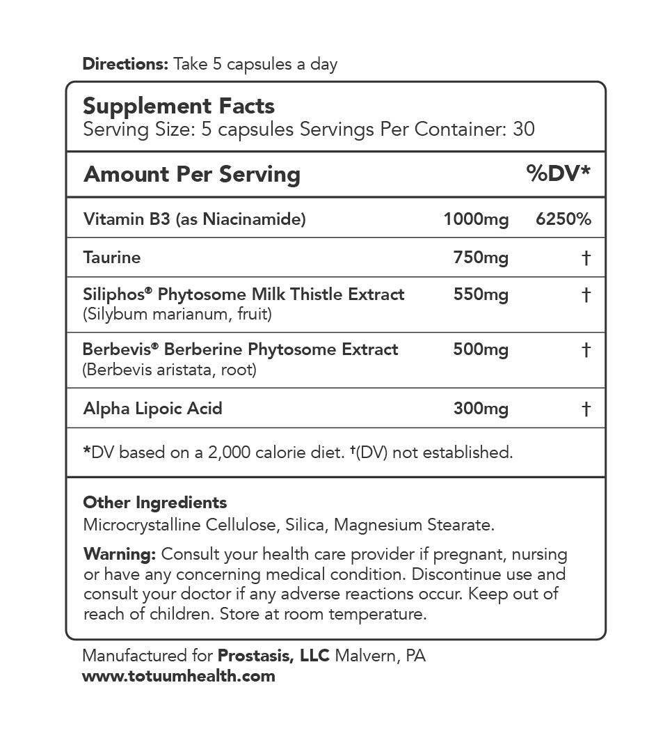 Motus Supplement Facts: directions, amount per serving, other ingredients and warnings